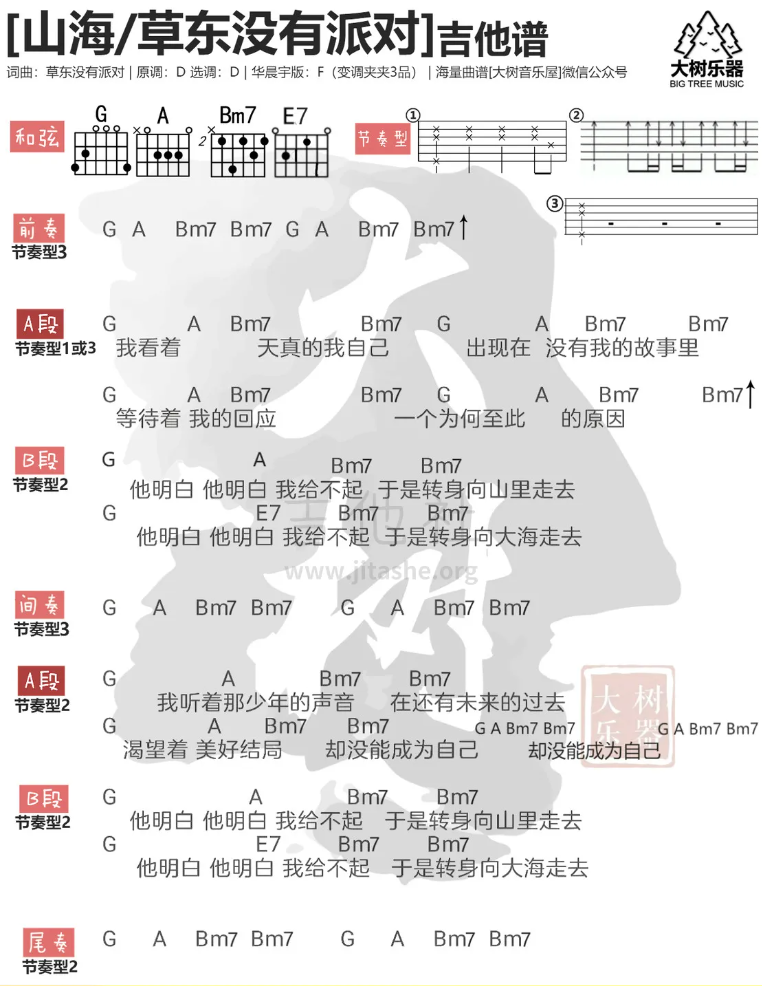 草东没有派对《山海》和弦谱.png